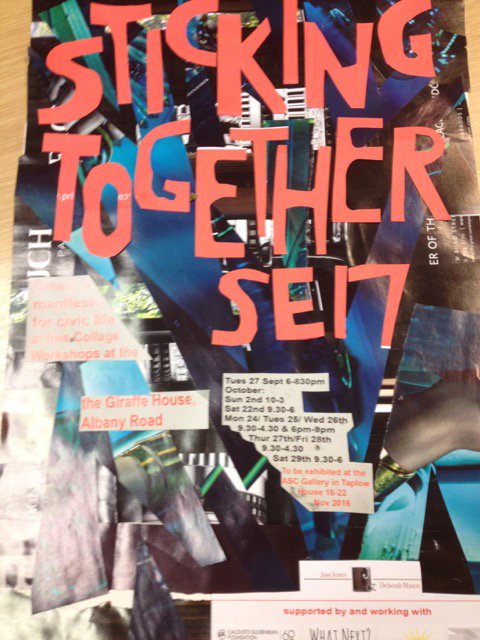 StickingTogetherSE17 (@sticktogse17) on Twitter photo Today <a href="/giraffehouseSE5/">info@creationtrust.o</a> <a href="/creationSE17/">Creation Southwark CIC</a> FREE Collage & conversation workshops - help make a manifesto for civic life w <a href="/DebDaveMason/">Deborah Mason</a> <a href="/JustRMJ/">@justRMJ💙😷🌻💉🌱🌎</a> Today <a href="/giraffehouseSE5/">info@creationtrust.o</a> <a href="/creationSE17/">Creation Southwark CIC</a> FREE Collage & conversation workshops - help make a manifesto for civic life w <a href="/DebDaveMason/">Deborah Mason</a> <a href="/JustRMJ/">@justRMJ💙😷🌻💉🌱🌎</a>