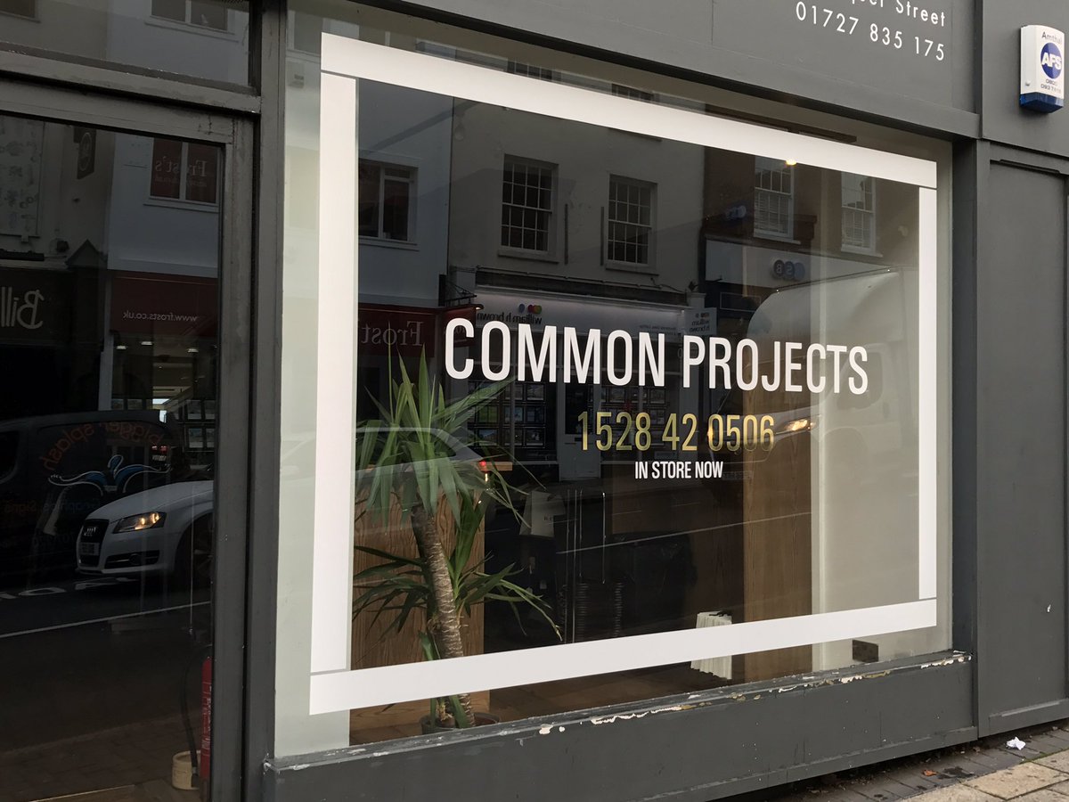 biggersplashltd's tweet photo. Up early as promised to get @DCopperfieldesq new with #window #graphics #display done #commonprojects #privatewhite #bitnippy https://t.co/mmmMJsw8dJ