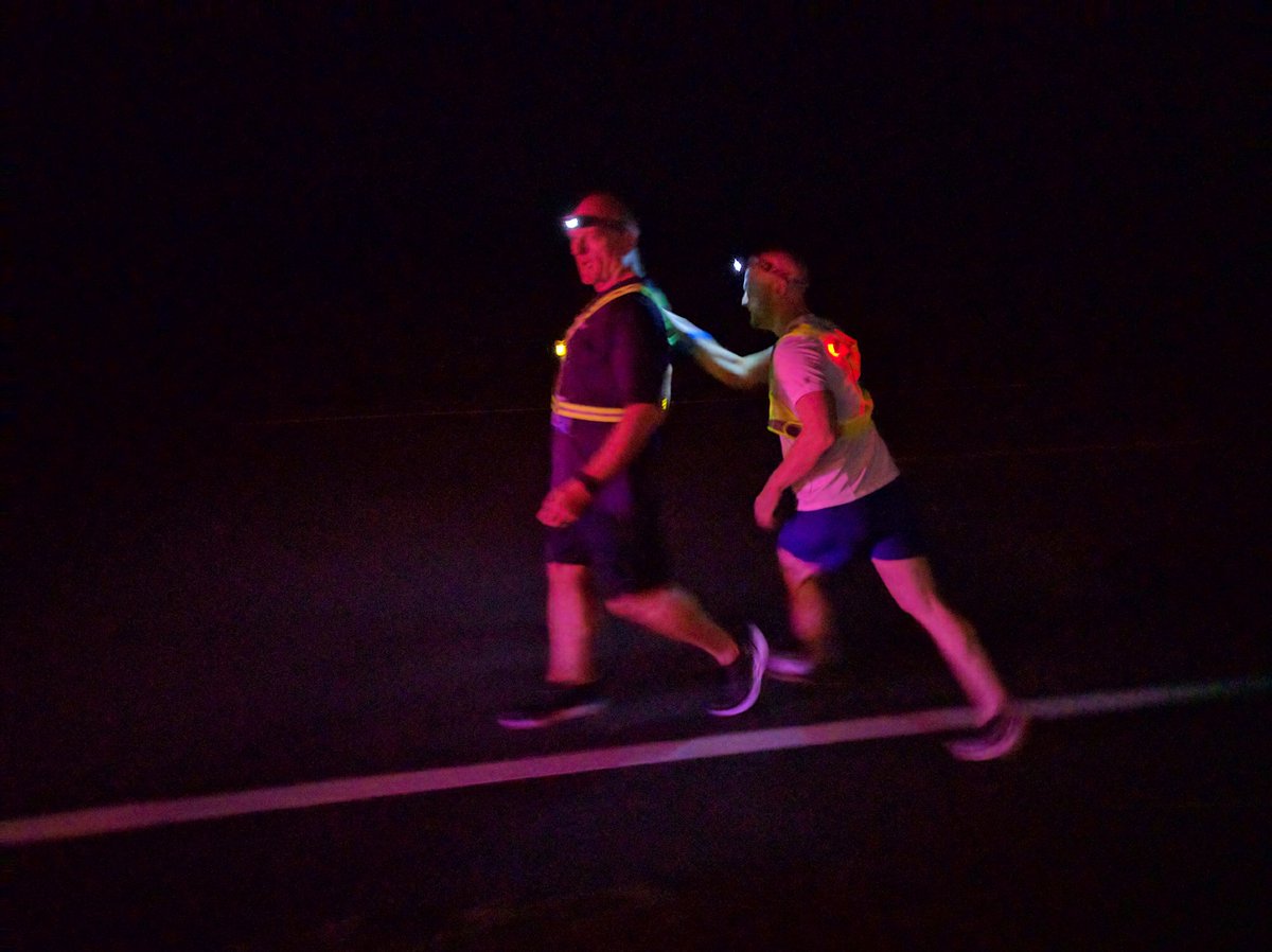 runnerdherd's tweet photo. Overnight handoff #TunaRun200 #tuna200 https://t.co/10Vp3cxy1I