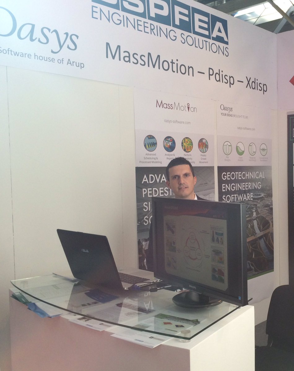 NickNiknam's tweet photo. Great day @SaieBologna with our partner in Italy @cspfea talking to clients about @Oasys_Software #MassMotion and #geotechnical software https://t.co/zccL55h53u