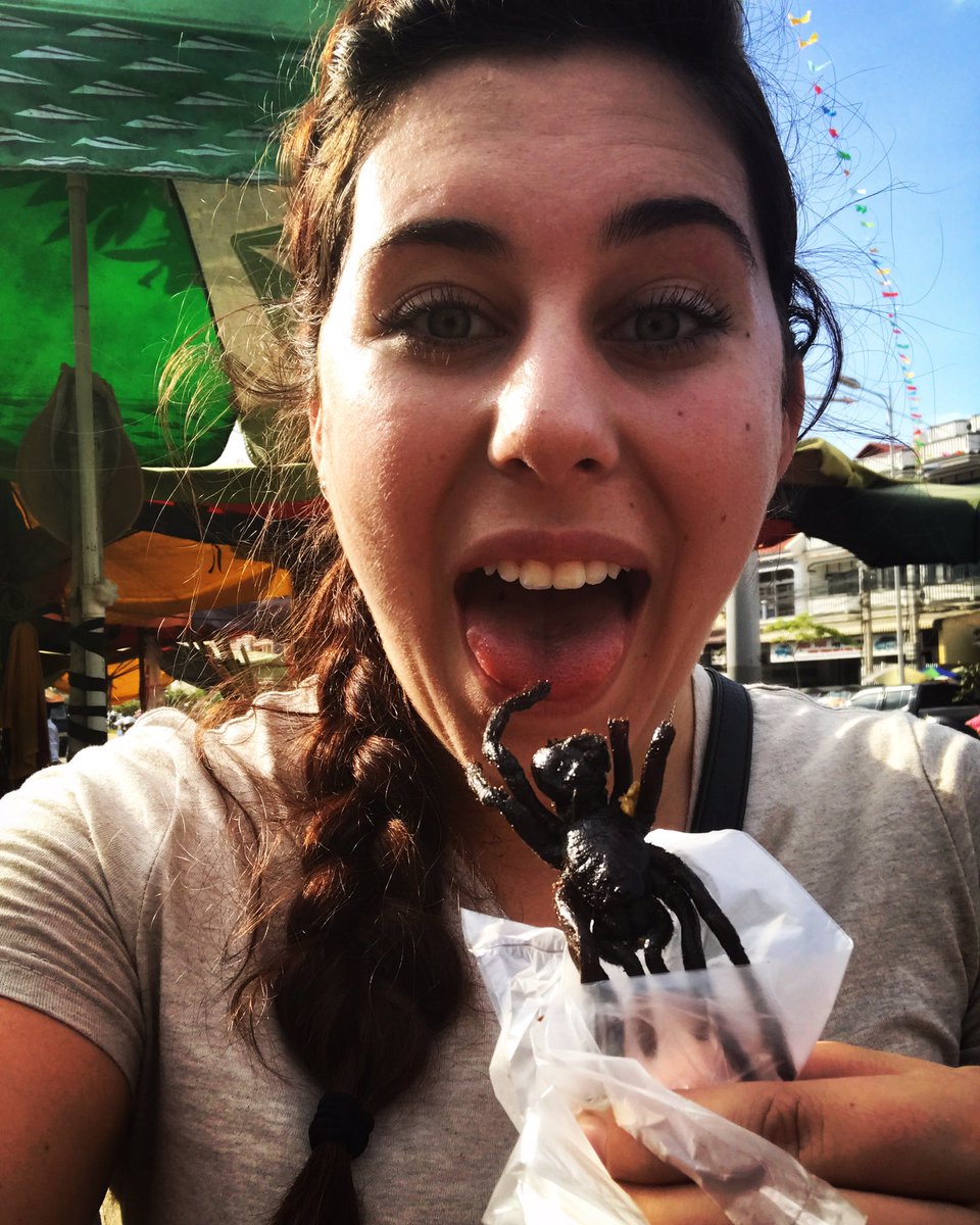 tfabroad's tweet photo. Today I was brave. #friedtarantula 🕷 #day7 #100happydays https://t.co/8FXuL9KHyE