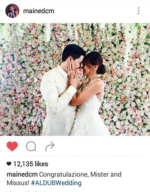 AlDubnations's tweet photo. IG Update by @mainedcm 

CONGRATS MR. &amp; MRS. FAULKERSON! 😍

#ALDUBWedding https://t.co/Q3yuisFABR