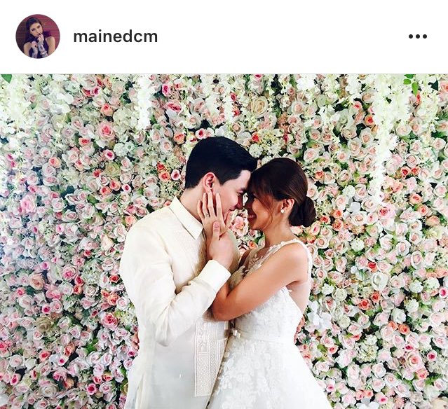 MaineLoversPH's tweet photo. IG update-
©@mainedcm 

Mister and Missus💕

#ALDUBWedding https://t.co/YanJ8CXzDN