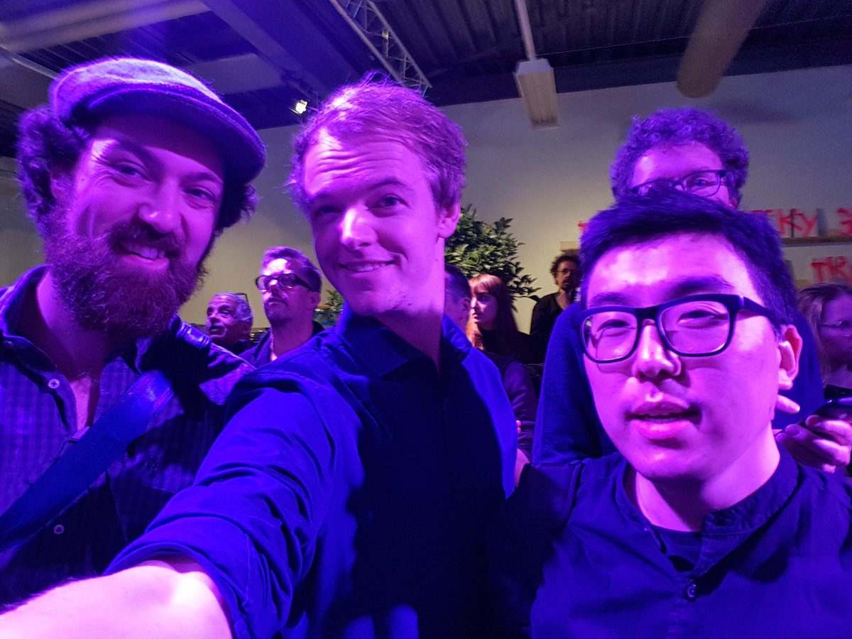 RonKrielen's tweet photo. At the opening of the #DDW16 #graduationshow with @MinsungWang and @ConorTrawinski https://t.co/95qWWjqqdB