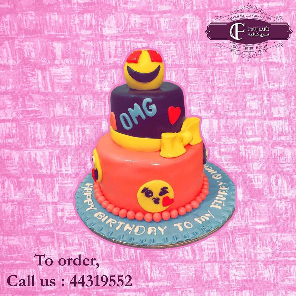 FoujCafe's tweet photo. Make birthday of your loved ones special by choosing custom designed birthday cakes from Fouj Café. 
To order, call us: 44319552 #FoujCafe https://t.co/6akR2X8o3l