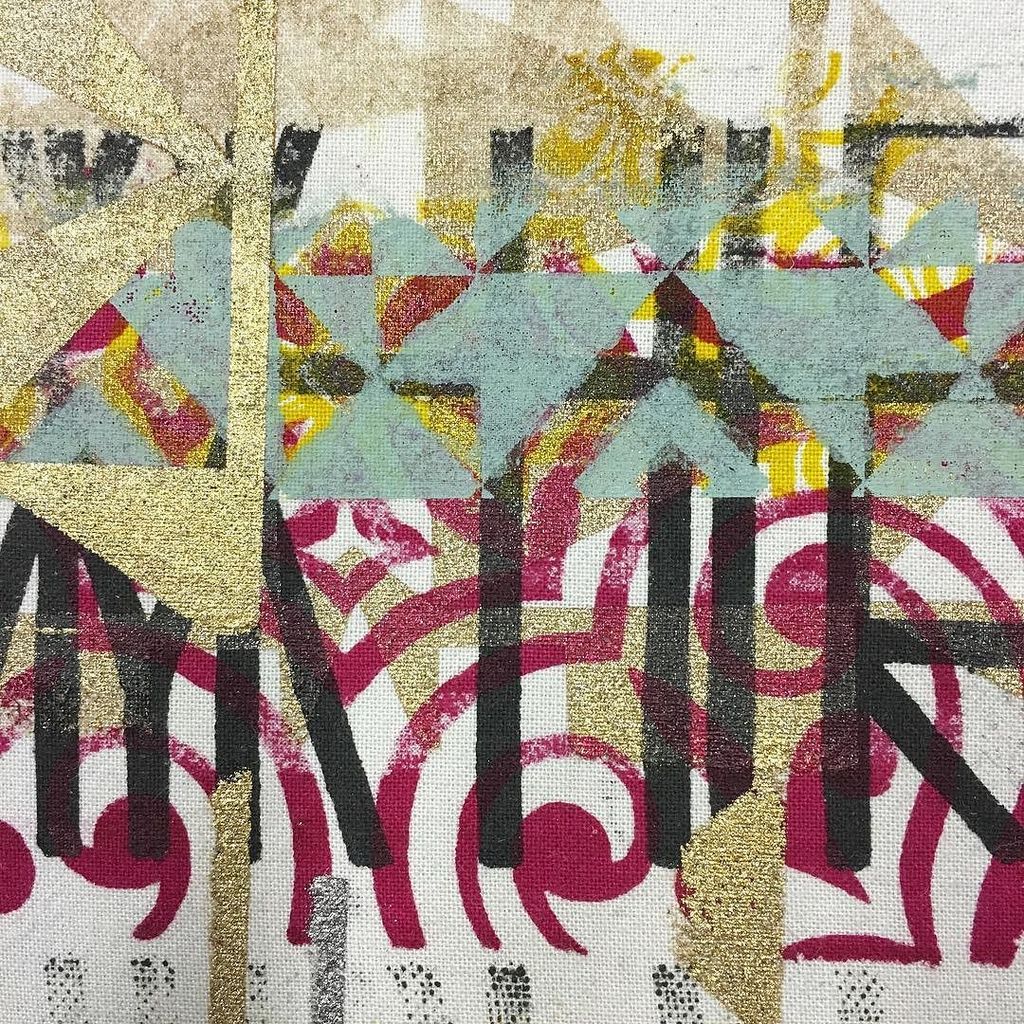 laragorlach's tweet photo. More &amp; More #doubleprint #pattern #geometric #shapes #overlays #screenprinted #textile #de… https://t.co/wKKgQk5BTP https://t.co/LALM49zhce