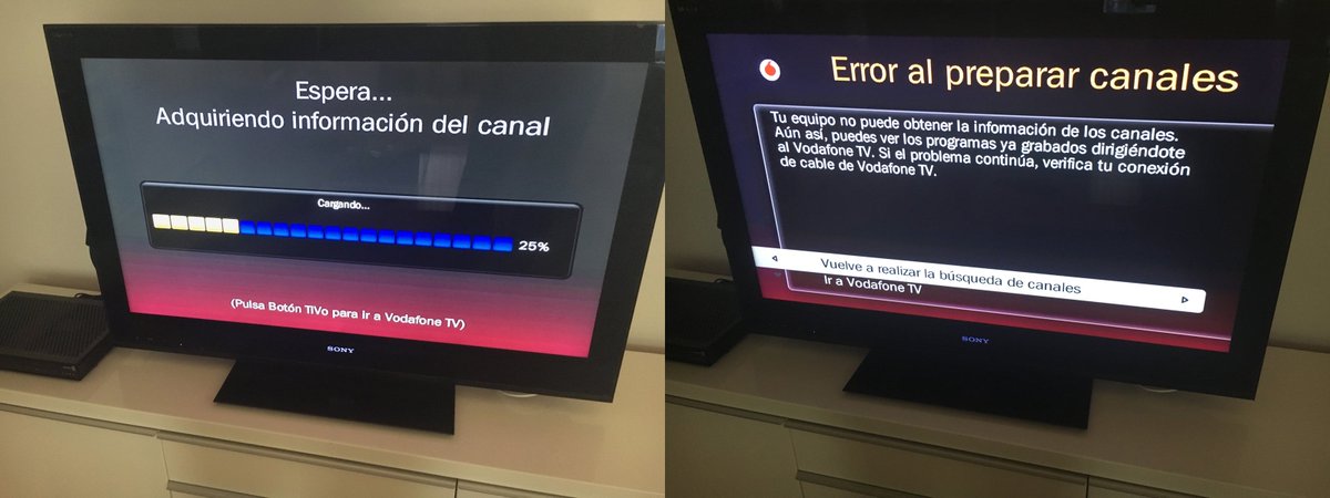 Así desde finales de septiembre con <a href="/VodafoneTV_es/">Vodafone TV</a> Aún estoy esperando solución y que me llamen. Vaya servicio...
