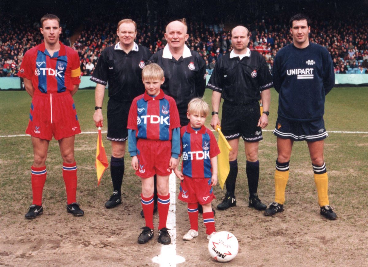 I was a mascot for <a href="/CPFC/">Crystal Palace F.C.</a> and posed with Gareth Southgate back in 94/95 - just before that penalty miss. I'm on the right #bbcfootball