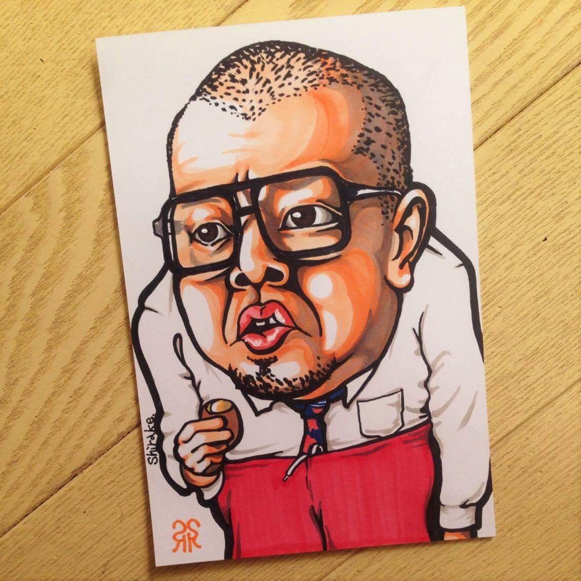 うまい!!似顔絵　① おじさん　アート おじさん似顔絵セットイラスト - No: 25493740｜無料イラスト・フリー