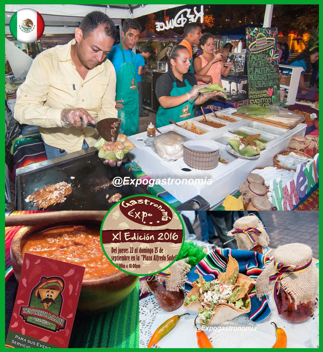 #AsíSeVivió la #XIEdición2016 de <a href="/ExpoGastronomia/">ExpoGastronomía</a> en la <a href="/PlazaSadel/">Plaza Alfredo Sadel</a>: Con la más espectacular #ComidaTípicaMexicana de <a href="/TeoTexmex/">TU COMIDA MEXICANA</a>