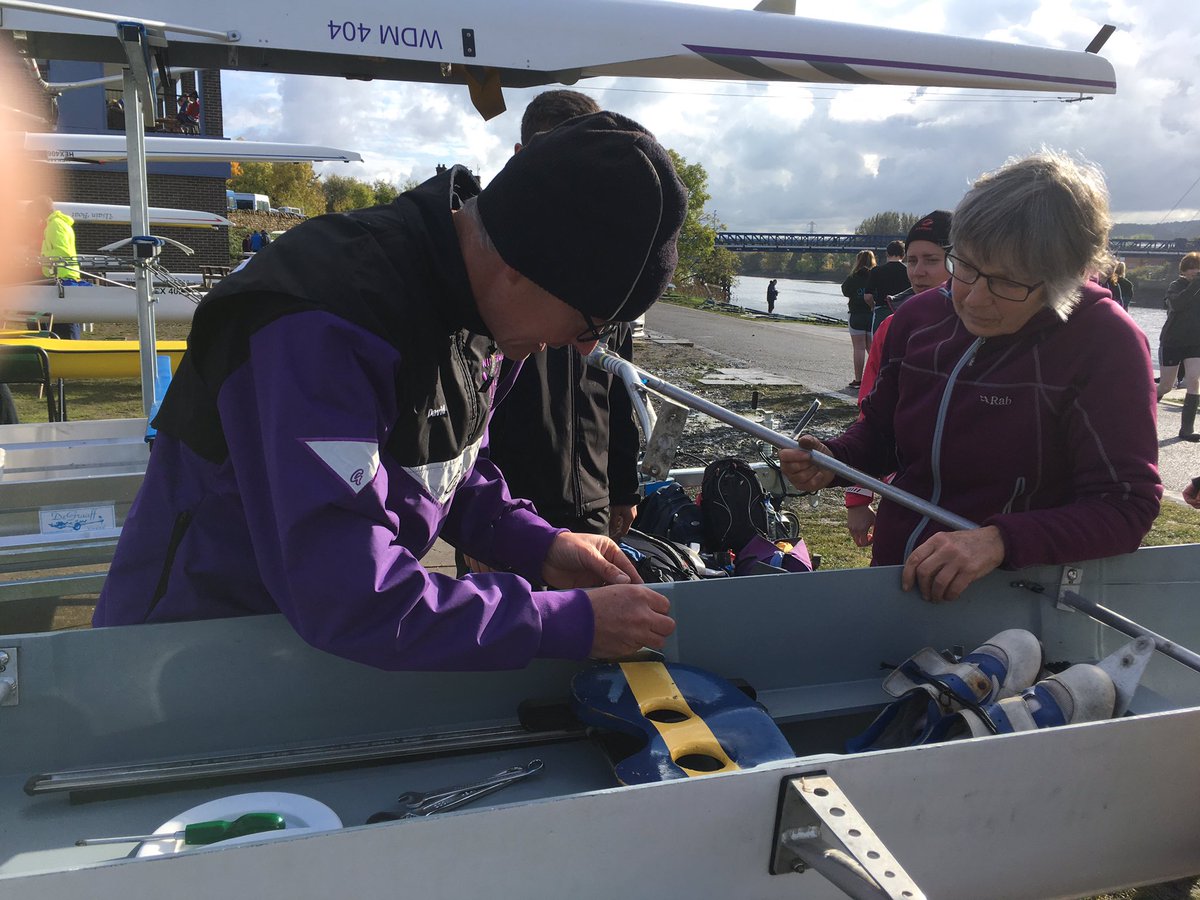 WindermereRC's tweet photo. Nobody panic! 30mins to launch and we spot a problem with the boat. Head Coach David to the rescue. It's like being in an operating room! https://t.co/pi5FKaUSOH