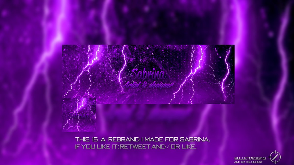 Bullet_Designs's tweet image. Made a twitter rebrand for @Sabrina_wellard! Hope you guys like it!