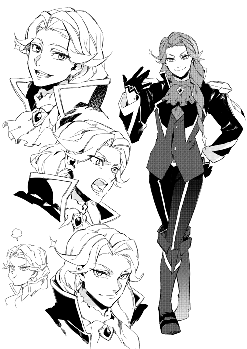 お次は、ボーグとテオ、ザオのコンペ用キャラ絵です。ボーグめたくそ楽しく描いてた思い出…双子の顔のペイント位置が違いますね笑 