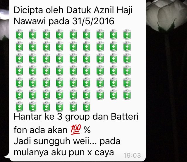 amirullahnie's tweet photo. Chain Message in Whatsapp is 💯 Cancer.
#iloveislam #Wasep https://t.co/7qVpumQZ5x