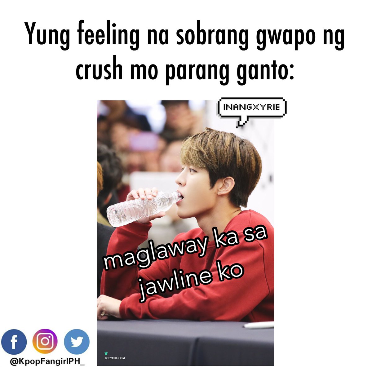 KpopFangirlPH_'s tweet photo. ang sarap na lang talaga ihagis ni crush sa pasig river! #InfiniteMemes #Infinite #Sungyeol #LeeSungyeol https://t.co/HfiHiNcXZl