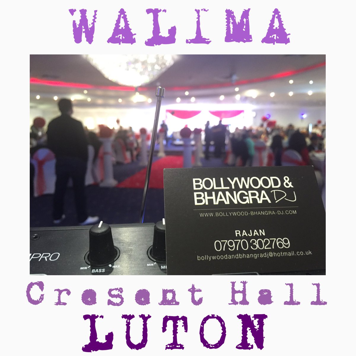 bollywoodDJ's tweet photo. #Walima at 'Cresent Hall' #Luton #bedfordshire #weddingdj #mobiledj #partydj #bollywood #bhangra #indian #pakistani #gurjati #wedding https://t.co/A5rUgivec8
