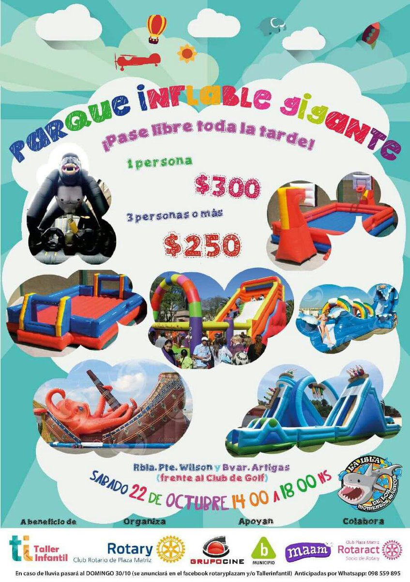 BaronBar_uy's tweet photo. @Elguccioficial #ParqueInflable #TallerInfantil @rotaryplazam https://t.co/JP8oWRCfQS