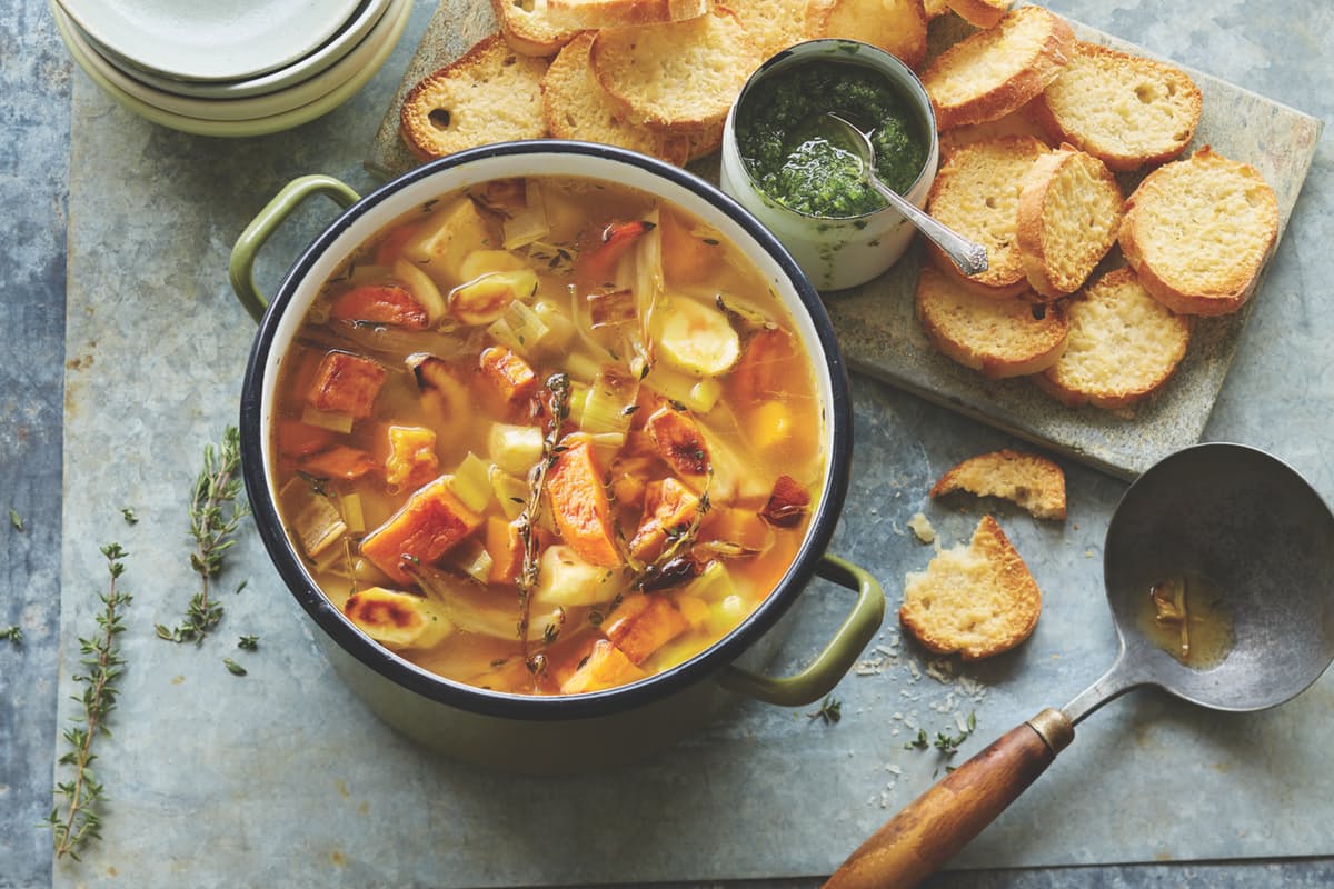 thekitchn's tweet photo. Falling for This Recipe: Roasted Fall Vegetable Soup https://t.co/EPp0877aRW https://t.co/x1TKK95PtD