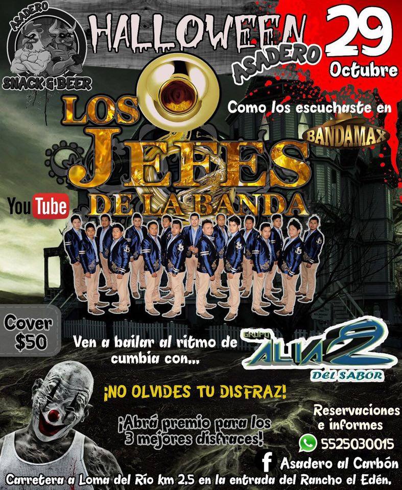 LosJefesOf's tweet photo. Te esperamos este 29 de Octubre en Romero Rubio.
No olvides tu disfraz ya que habrá grandes sorpresas
Porque #SomosJefes #LosJefesDeLaBanda https://t.co/2nFTaJhkWu