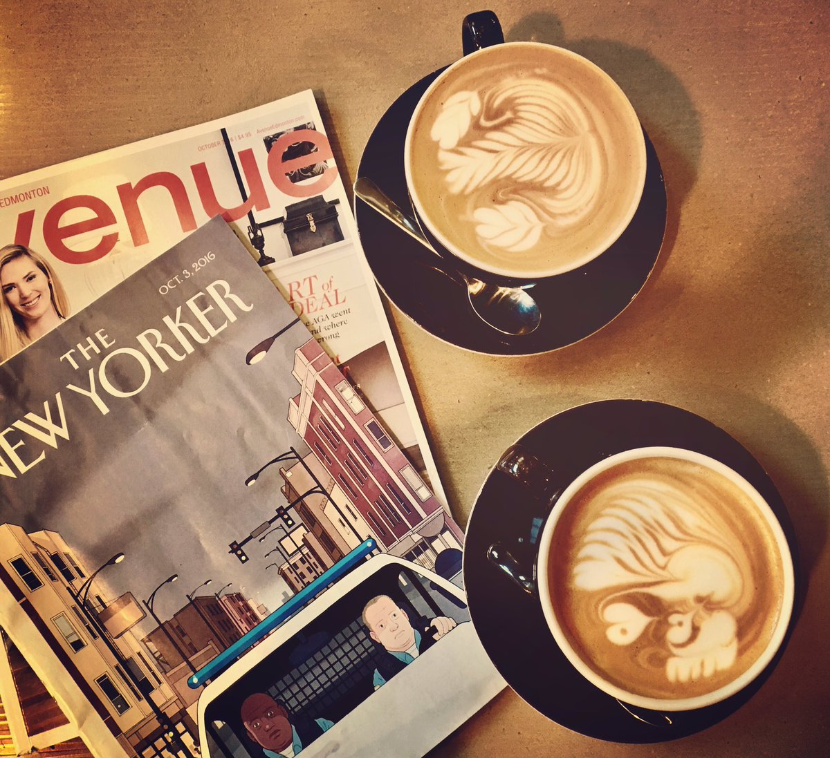 LizPittman_'s tweet photo. Celebrating @YegCoffee! ☕️☕️ @CredoCoffee #yegdt https://t.co/MciYzHi2ou
