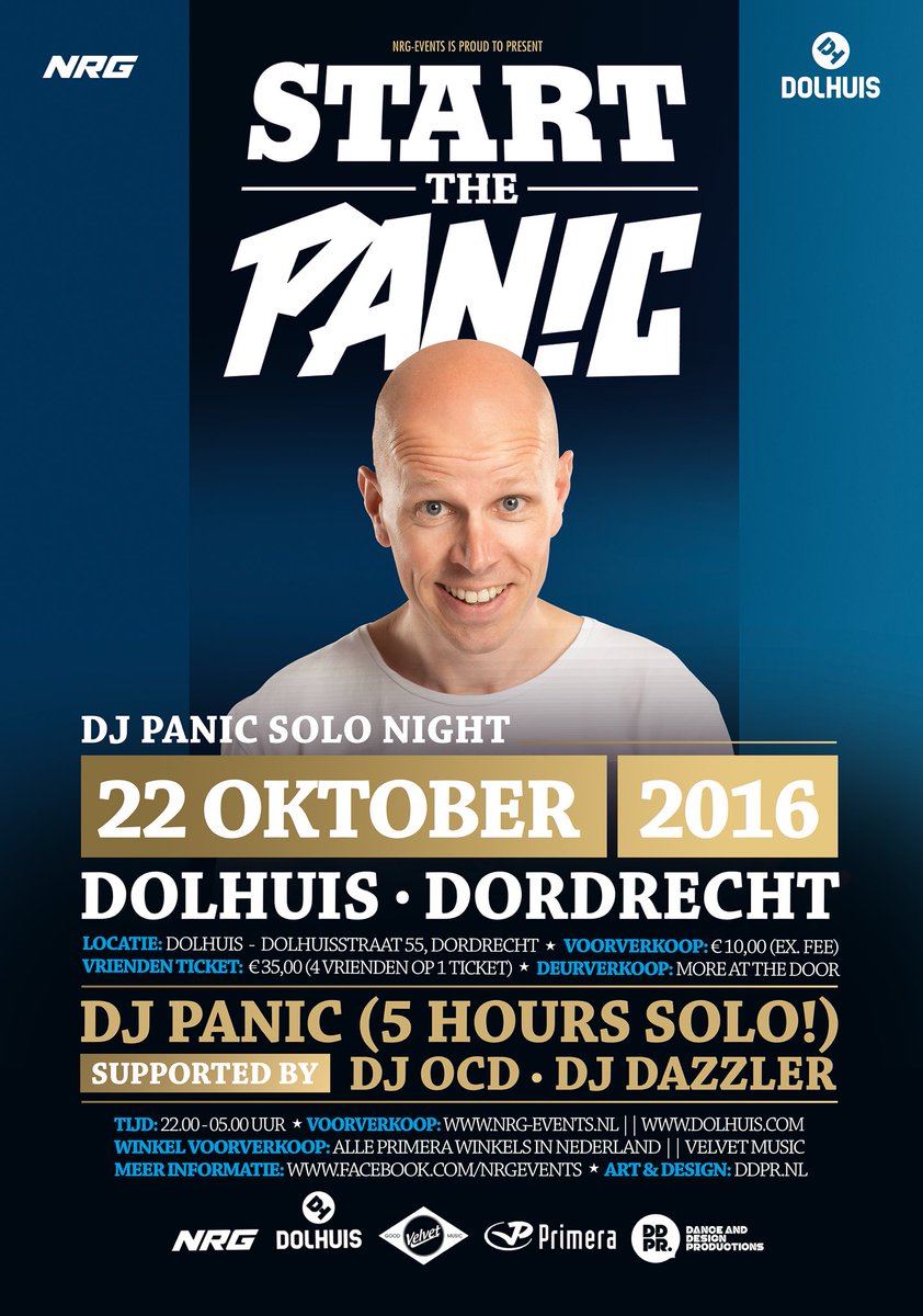 DJPanicNL's tweet photo. Tonight is the night! ๐๐๐๐ผ #oldschool #classics #startthepanic #panic #music #dance #earlyrave #backintime #dolhuis #dordrecht https://t.co/wuoh2tqlTM