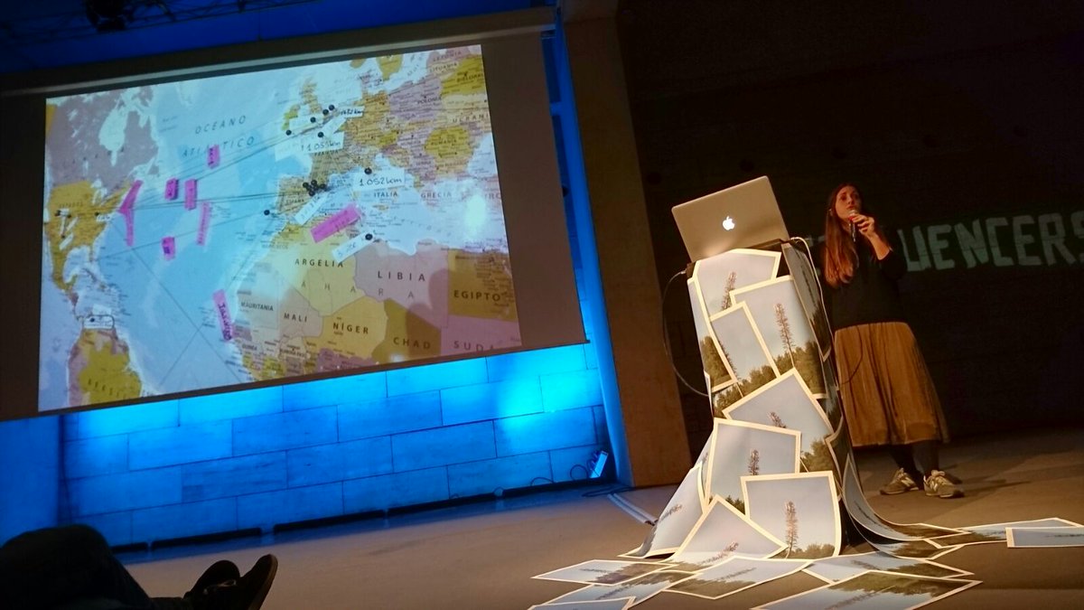 the_influencers's tweet photo. #Influ2016 @joana_moll showing the outputs of The Internet, deconstructed workshop https://t.co/pIlL7f9dvT