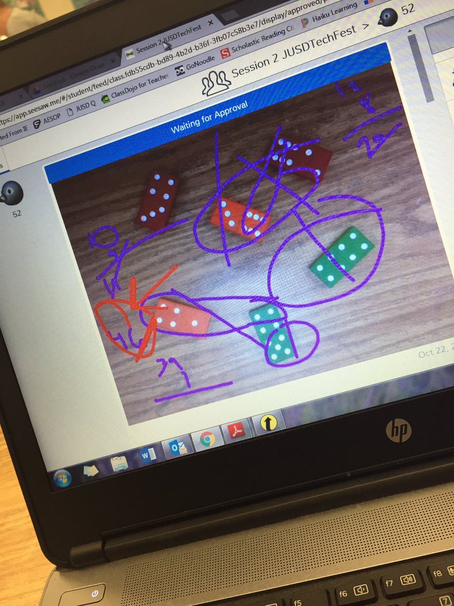 MrsMilici's tweet photo. SeeSaw with @jasonjusd at #JUSDtechfest. Looking forward to playing more and using this in class. https://t.co/3riZlwqQDo