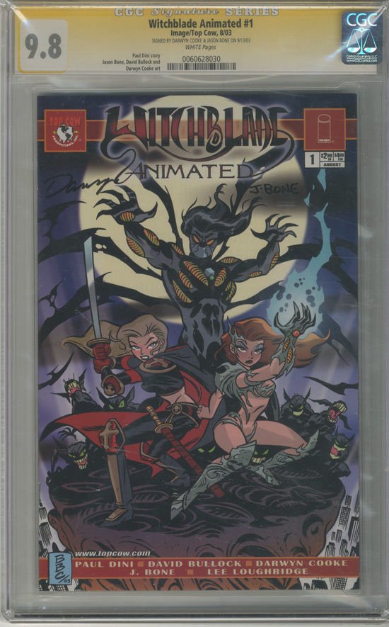 MySlabbedComics's tweet photo. Featured Slab of the Day #Witchblade The Animated Series #1 @CGCComics 9.8 signed #DarwynCooke &amp; #JasonBone
 https://t.co/12eMvK2lNO https://t.co/Fm85v9gtuT