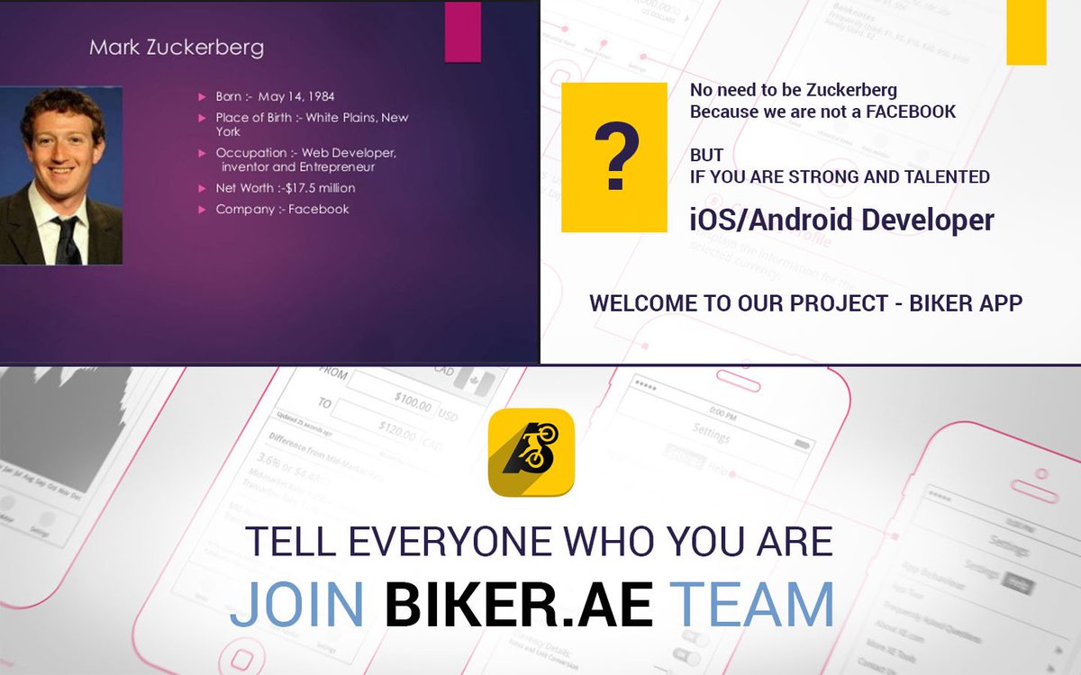BikerAeUAE's tweet image. DO not miss the chance to become part of our team
#bikerae #bikerapp #ios #android #mobileapp #developer
#team #community #UAE #startup #GCC