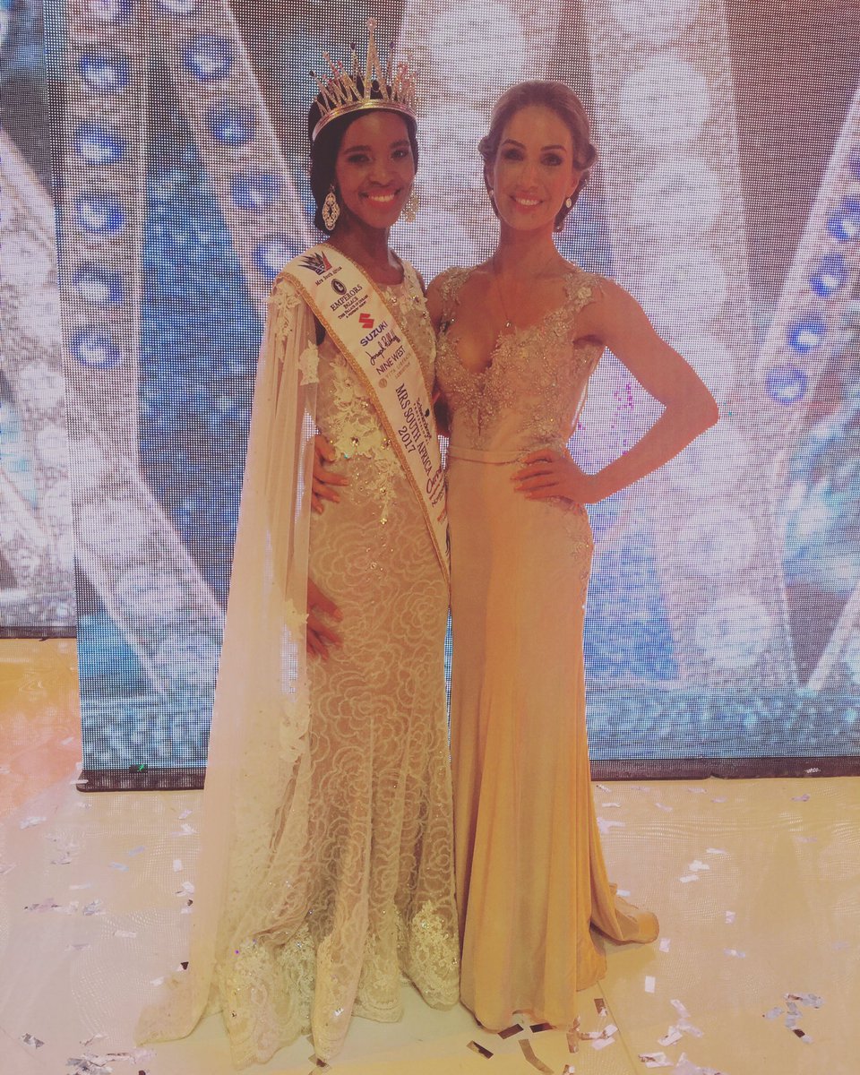 The new #MrsSouthAfrica and her very proud #PageantCoach