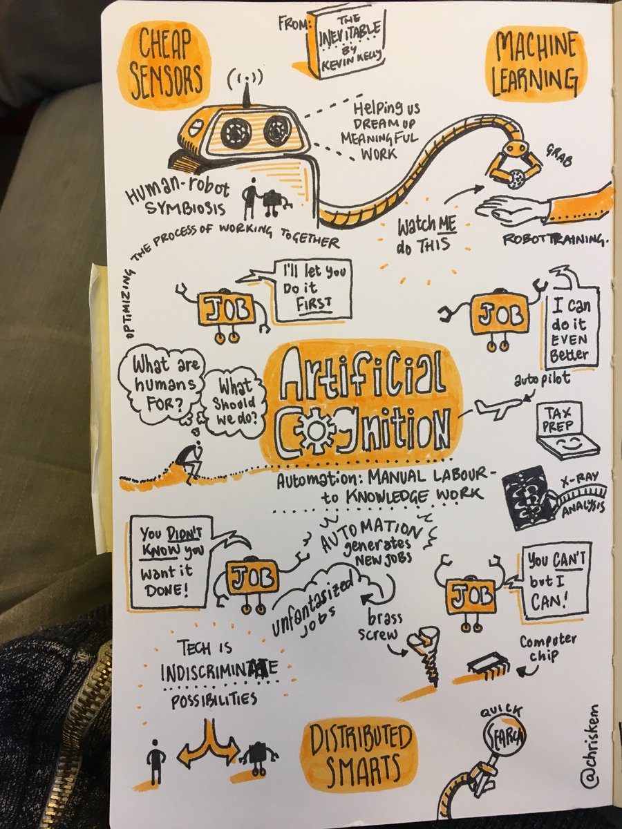 visualityEU's tweet image. Let robots take our jobs &amp;amp; let them help us dream up new work that matters @kevin2kelly #theinevitable #artificialcognition #VisualNinjas