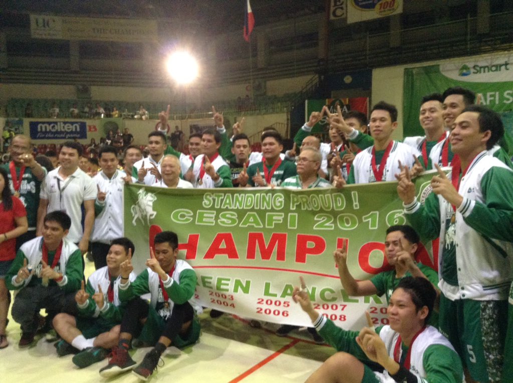 simonmaicon's tweet photo. Congrats UV Lancers! Visayanians Go Go Go! #Cesafi2016 https://t.co/fXLFg4XBGp