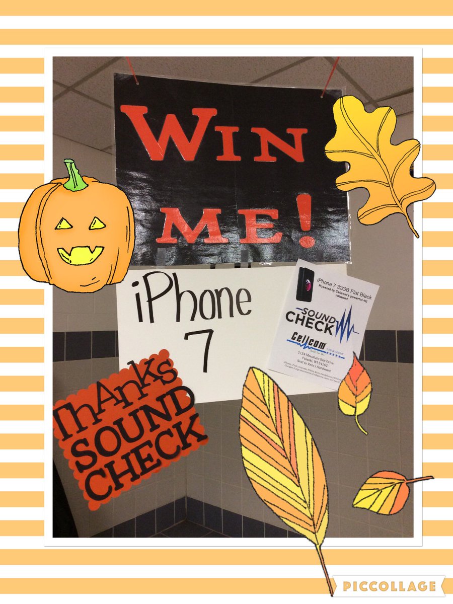 Enter for a chance to win an iPhone 7 at Boo Bash today! Thank you Sound Check for the incredibly generous donation!📱 <a href="/PCSD_LN/">Lannoye Elementary</a> #RaiderStrong