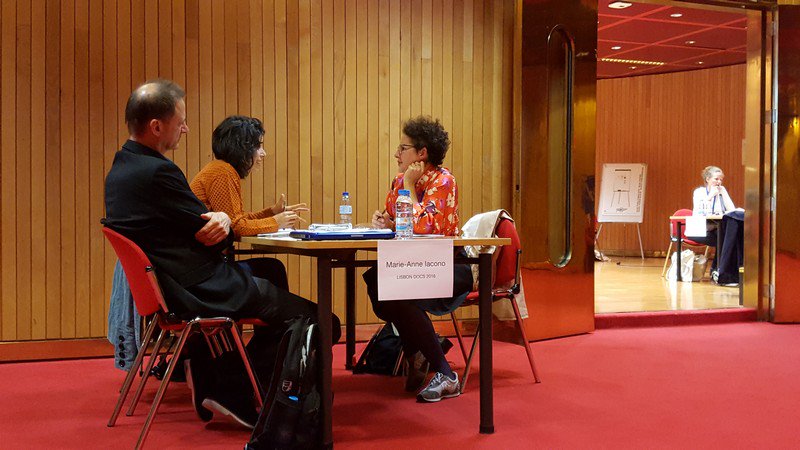 EDNEDN's tweet photo. Lisbon Docs: Exciting to see #documentary projects take shape! Individual meetings w/ decision-makers after the #pitching sessions #LD2016 https://t.co/NWoRV9zi0u