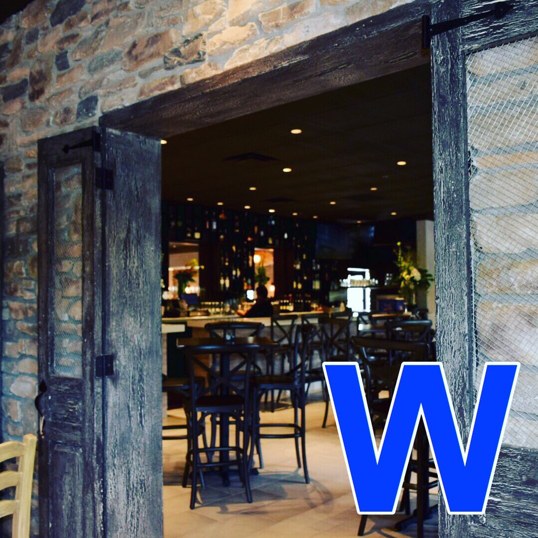 Let's go #Cubs! Celebrate all day at #Plateia. Lunch, Dinner, and Game Time! #flythew #gocubsgo⚾️🐻💙❤️