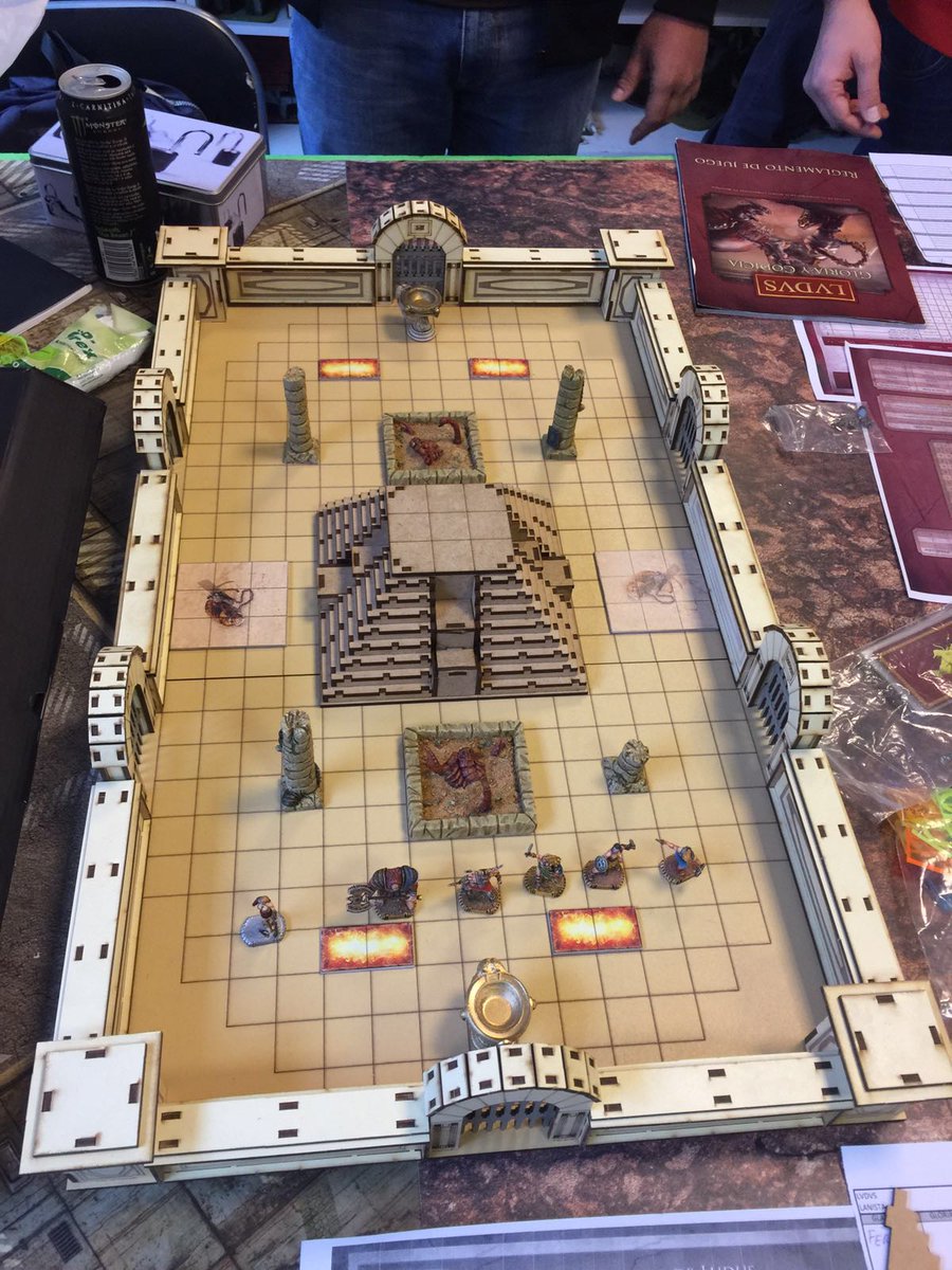 games_kaos's tweet photo. Segunda jornada de la campaña de Lvdvs que tiene lugar en el @Habemus_Ludum  y hemos aprovechado para estrenar el nuevo tablero. https://t.co/qtG49KSrst