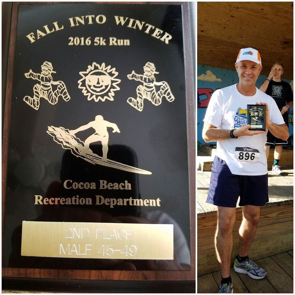 Eric_Larkin's tweet photo. Woo-Hoo! 2nd place in my age group!!! #CocoaBeach recreation departments #FallIntoWinter5k… https://t.co/GZCx0dpVTr https://t.co/ZTeyJZrNoq