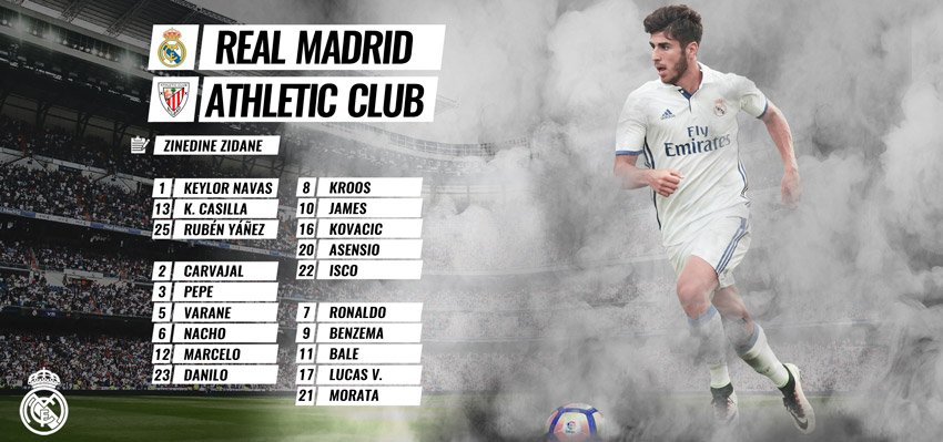Madrid_Indo's tweet photo. 📝⚽
Daftar skuad @RealMadrid untuk menjamu Athletic Bilbao di Santiago Bernabéu, Senin (24/10) 01:45 WIB.

#RMLiga #HalaMadrid https://t.co/Jc0GYXyKyz