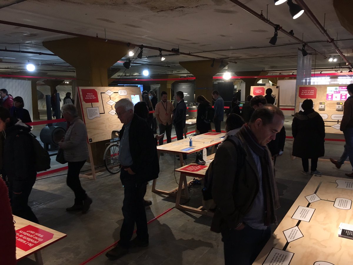 Crowded start of our #JustThingsFoundation #DDW16 exhibit! Come check it out at Veemgebouw, Strijp-S #IoTManifesto