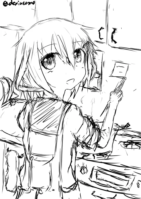 #艦これ版深夜の真剣お絵描き60分一本勝負
#艦これ版真剣お絵描き60分一本勝負_20161022
お料理雷 