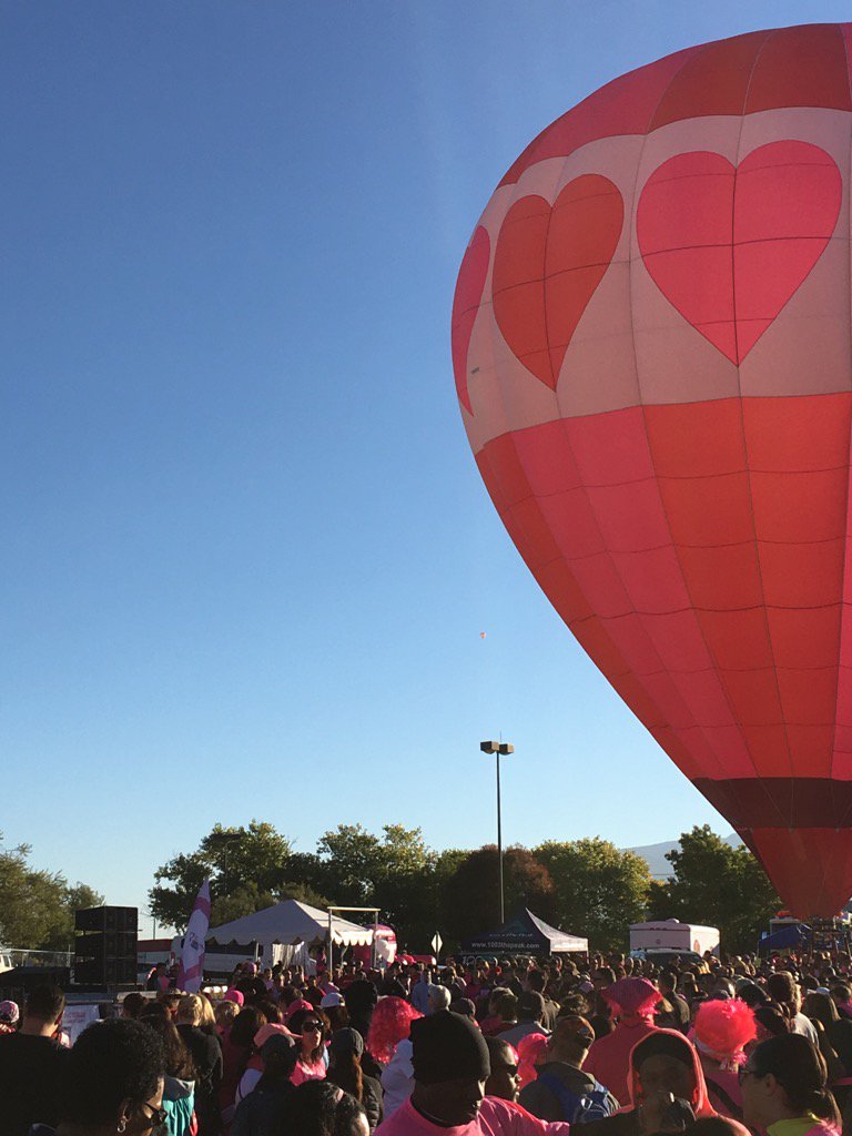 adondakis's tweet photo. Great turnout of #cancerfighters today! Together, we'll eliminate breast cancer. #MakingStridesABQ https://t.co/EBQyVdkrxd
