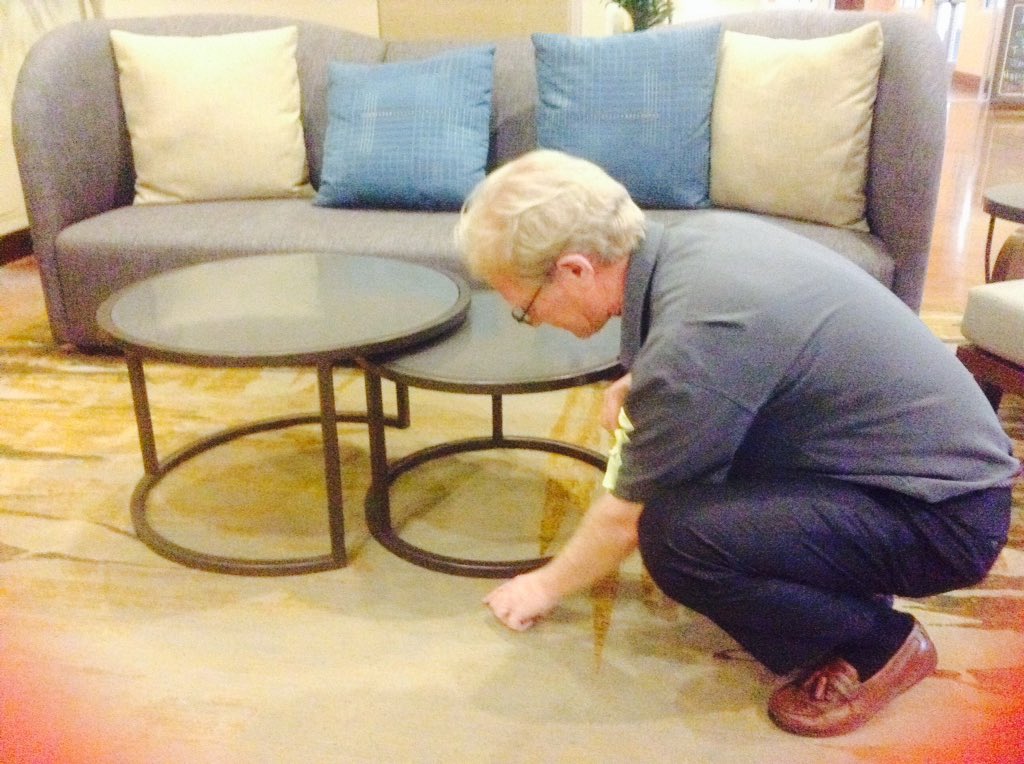 ServiceFanatics's tweet photo. GM Shawn checking the new carpet at
#HISanAntonioSeaWorld
#PHHGreatHotels https://t.co/nAWfy5LGvl