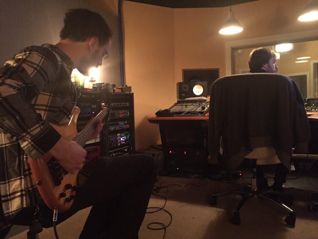 robotknights's tweet photo. We're back in the studio today, starting up the home stretch. Only a couple more nights of this, and the album will be done! Whew~ https://t.co/9ln569sny1