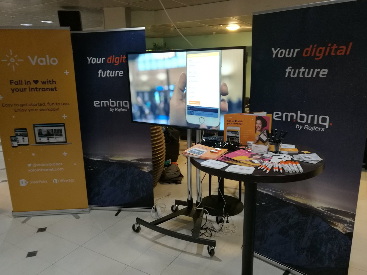 knutrelbemoe's tweet photo. #spsoslo @valointranet @Embriq together at our booth. Do you also want to get your #keyready intranet https://t.co/SgAE71dlXm. https://t.co/HOlTHXLCxK