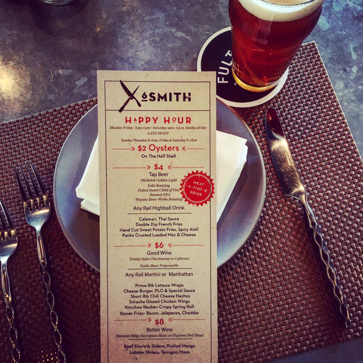 6smithwayzata's tweet photo. Join us today for #happyhour from 11-6, in our main bar area or patio!  Great deals on drink &amp; grub! @fultonbeer @summitbeer @enkibrewing https://t.co/7qnIrjNv6l