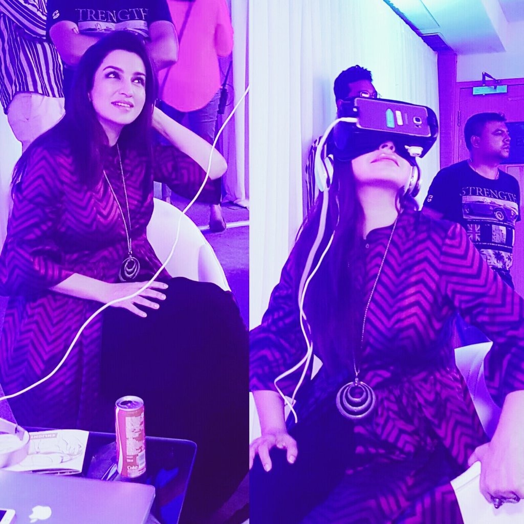 MumbaiFilmFest's tweet photo. Lovely ladies @nanditadas &amp; @tiscatime  check out #VRatMAMI @BaahubaliMovie 2 on @Samsung_India headsets at #MovieMela. #JioMAMIwithStar2016 https://t.co/B7JedoddFn