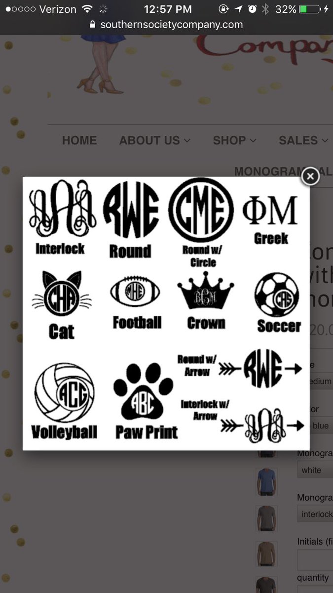 _SouthernBows's tweet image. Tons of monogram options for V-Neck shirts!