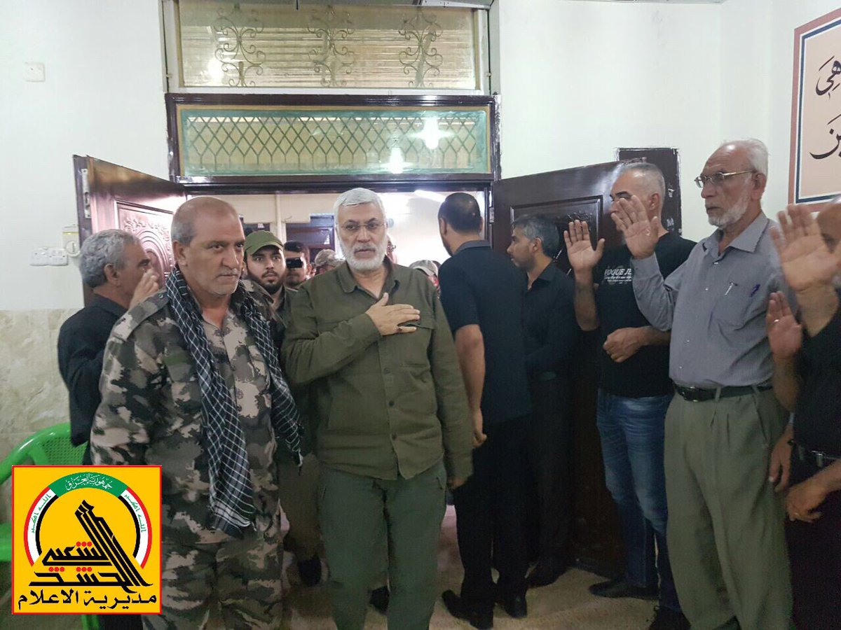 teamsmediawar's tweet photo. 🔴 #عاجل

قادة #الحشد_الشعبي يحضرون مجالس عزاء #داقوق اللذين استهدفهم #طيران_التحالف 

#الموصل_بانتظاركم https://t.co/69i5lNCSw3