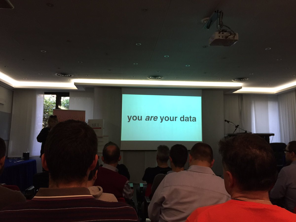albet86's tweet photo. You are your data! #nodejsit2016 https://t.co/Uzr1TNRT8X