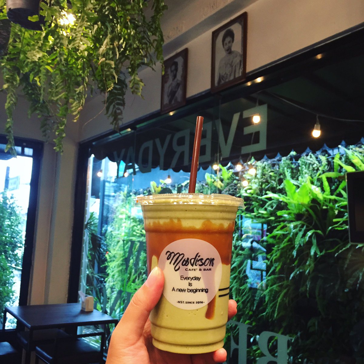 MookApichaya's tweet photo. Matcha caramel blend #matchacaramel #matcha #caramel #MadisonCafe #Thailand #Thasala #NakhonSiThammarat https://t.co/GA47fH4mru